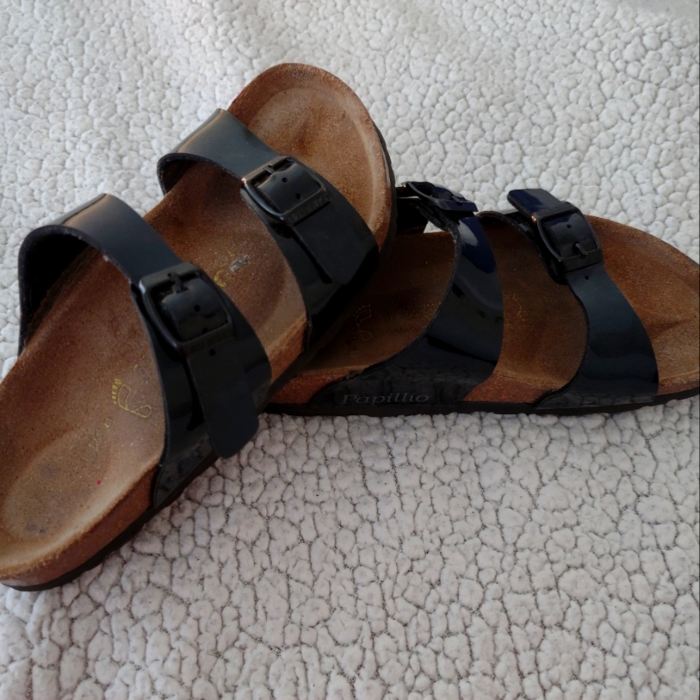 Black Patent leather Birkenstock, size 36